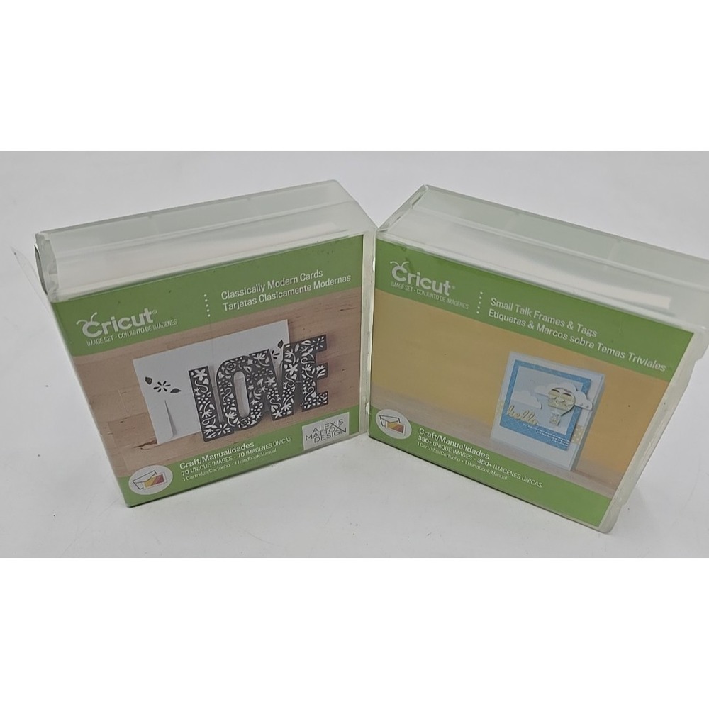 Cricut Cartridge Lot of 2 Craft‎ Small Talk Frames & Tags Classical Modern Cards